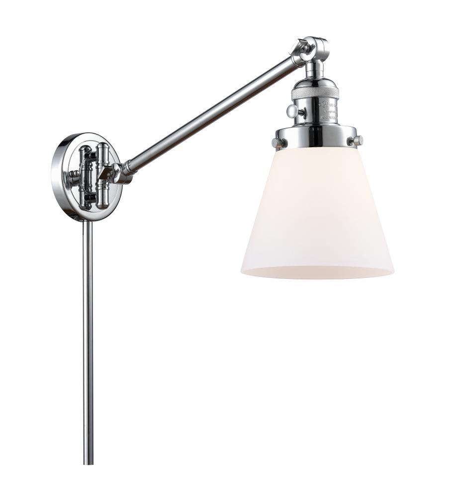 Cone - 1 Light - 8 inch - Polished Chrome -Adjustable Swing Arm