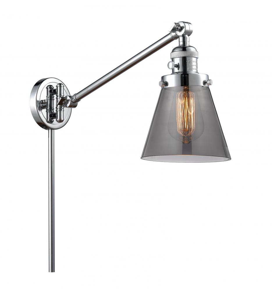 Cone - 1 Light - 8 inch - Polished Chrome -Adjustable Swing Arm