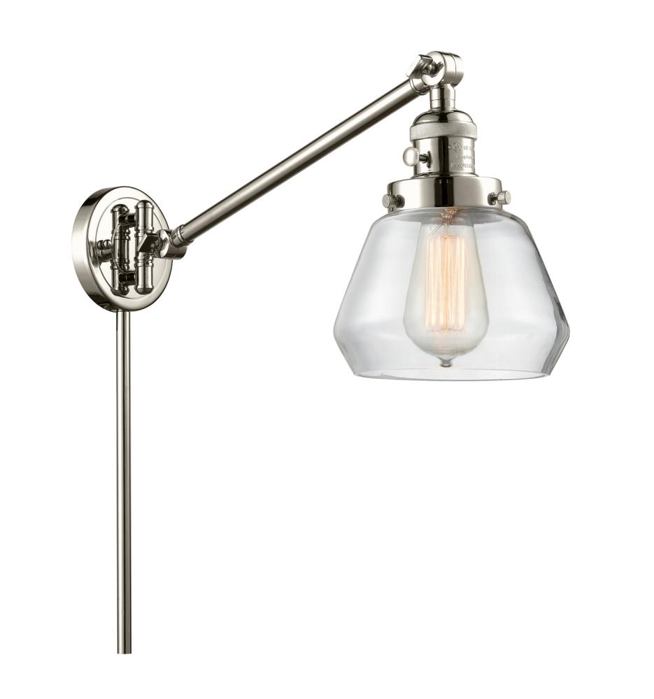 Fulton - 1 Light - 8 inch - Polished Nickel -Adjustable Swing Arm