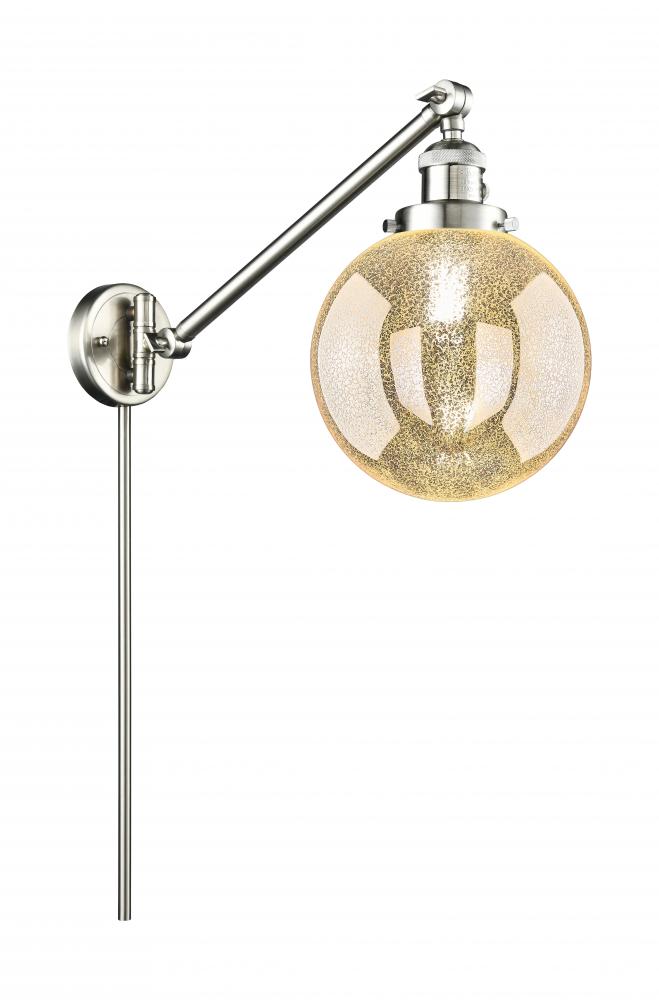 Beacon - 1 Light - 8 inch - Brushed Satin Nickel -Adjustable Swing Arm