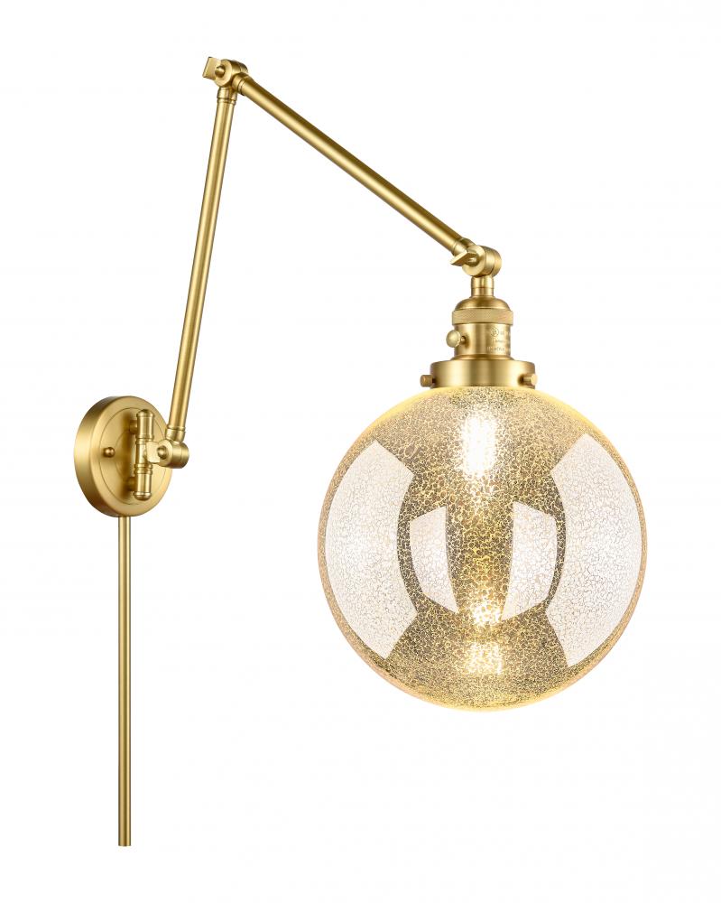 Beacon - 1 Light - 10 inch - Satin Gold -Adjustable Swing Arm