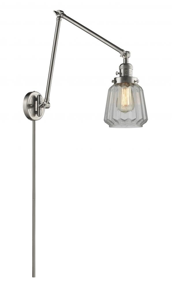 Chatham - 1 Light - 8 inch - Brushed Satin Nickel -Adjustable Swing Arm