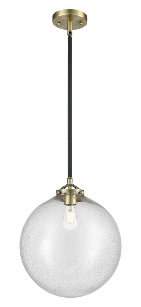 Beacon - 1 Light - 12 inch - Black Antique Brass - Cord hung - Mini Pendant