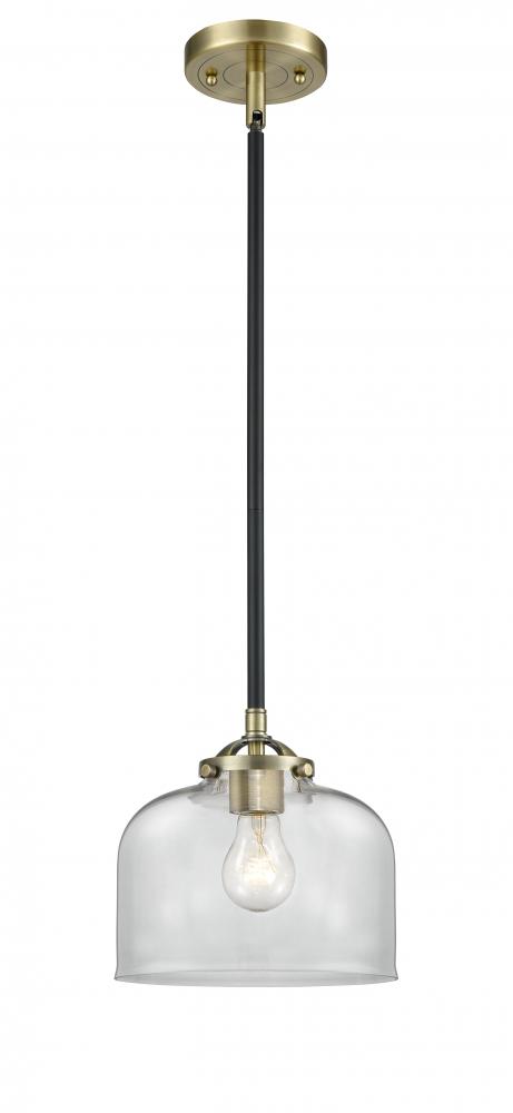 Bell - 1 Light - 8 inch - Black Antique Brass - Cord hung - Mini Pendant