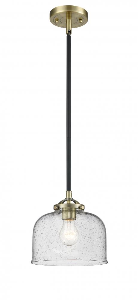 Bell - 1 Light - 8 inch - Black Antique Brass - Cord hung - Mini Pendant