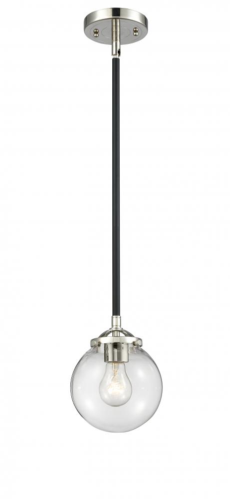 Beacon - 1 Light - 6 inch - Black Polished Nickel - Cord hung - Mini Pendant