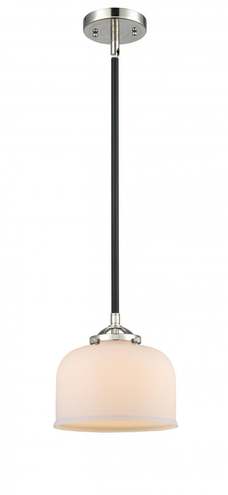 Bell - 1 Light - 8 inch - Black Polished Nickel - Cord hung - Mini Pendant