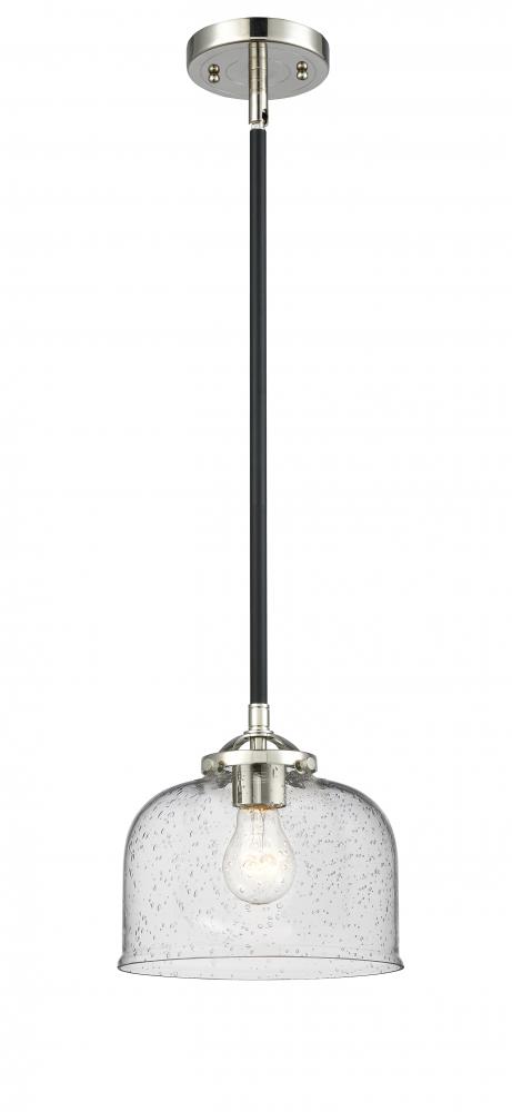 Bell - 1 Light - 8 inch - Black Polished Nickel - Cord hung - Mini Pendant