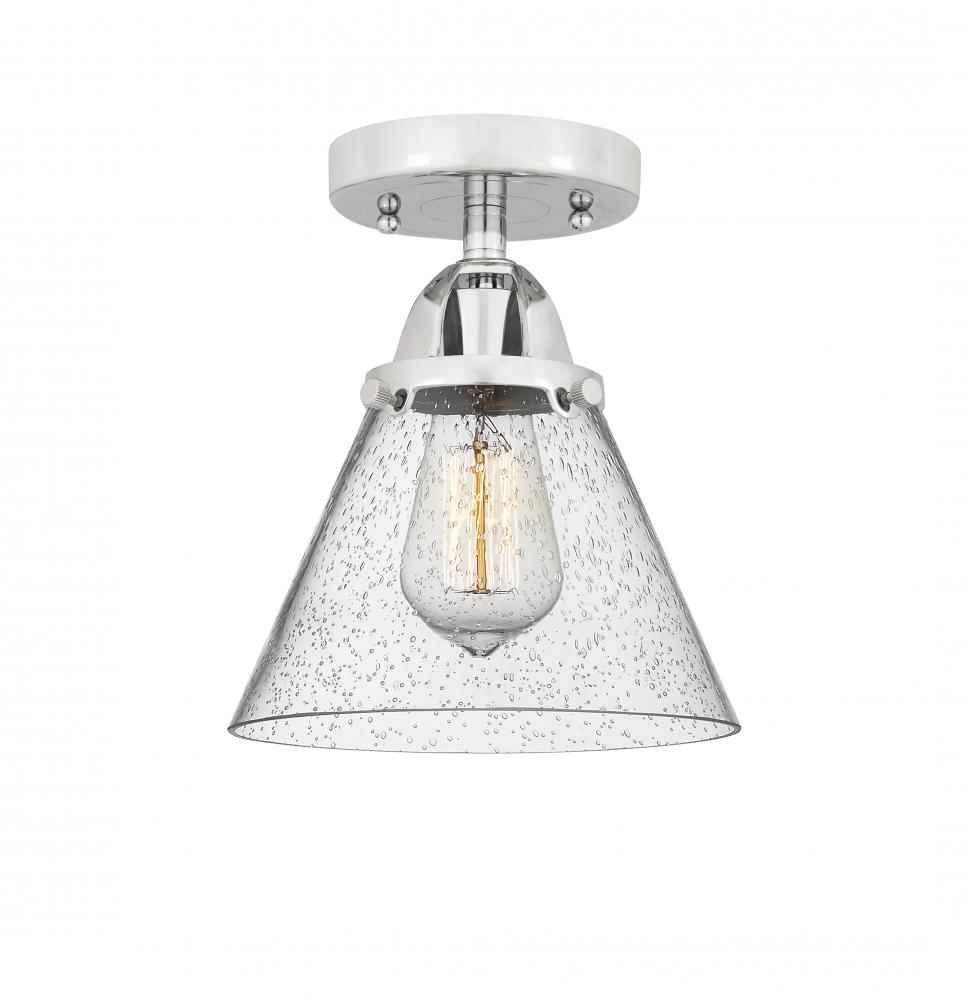 Cone - 1 Light - 8 inch - Polished Chrome - Semi-Flush Mount