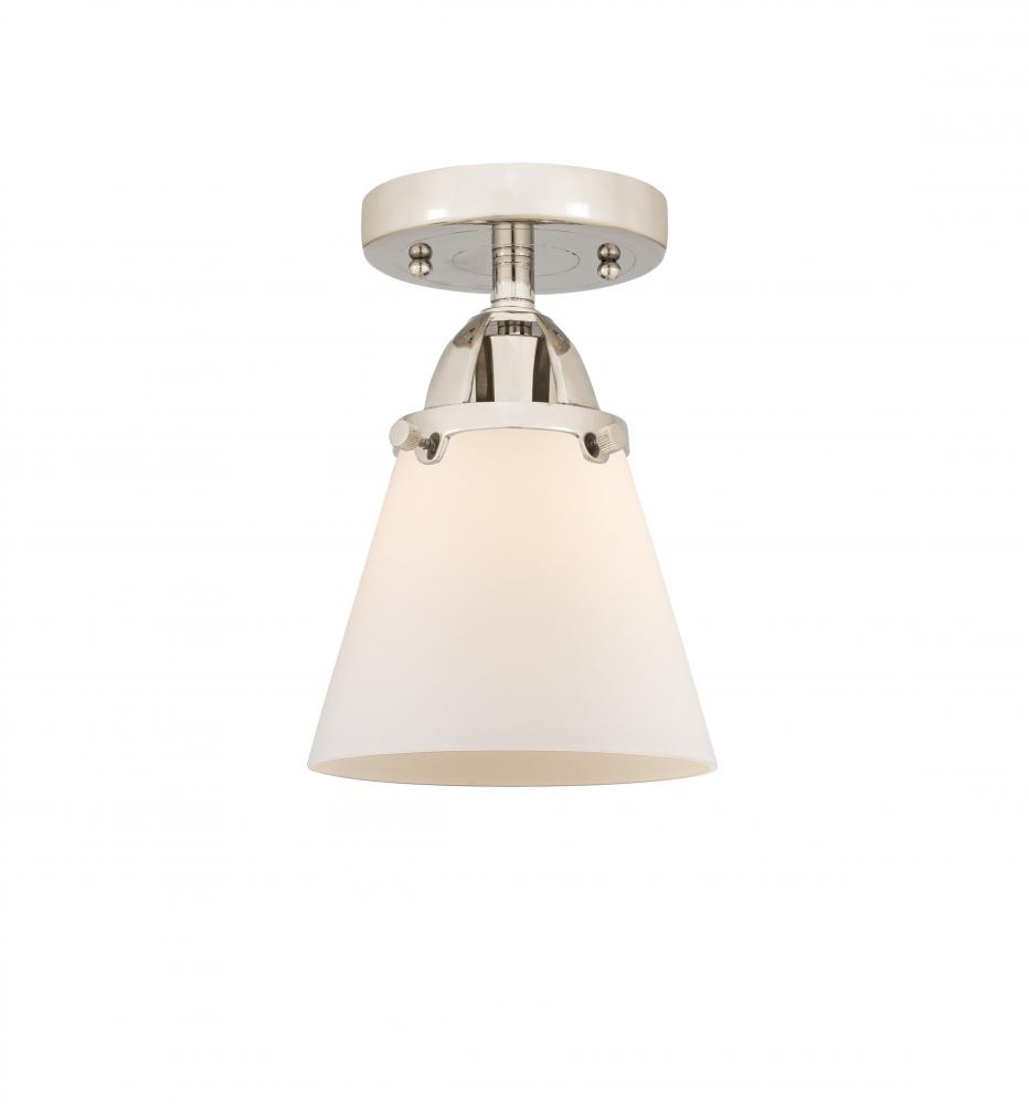 Cone - 1 Light - 6 inch - Polished Nickel - Semi-Flush Mount