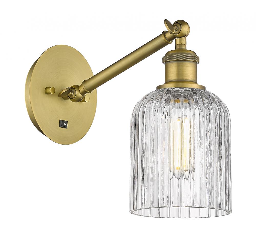 Bridal Veil - 1 Light - 5 inch - Brushed Brass - Adjustable Sconce