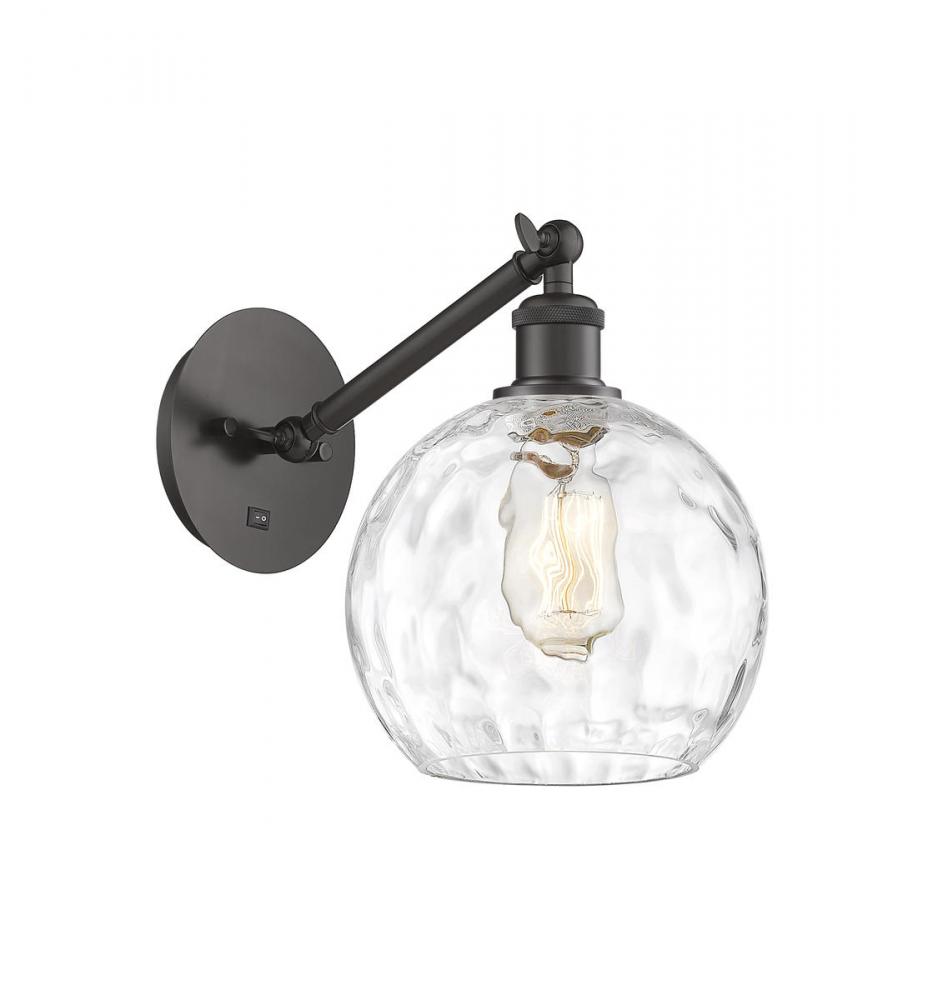 Athens Water Glass - 1 Light - 8 inch - Oil Rubbed Bronze - Adjustable Sconce