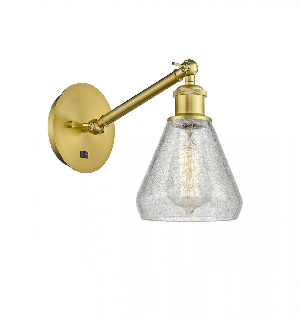 Conesus - 1 Light - 6 inch - Satin Gold - Adjustable Sconce