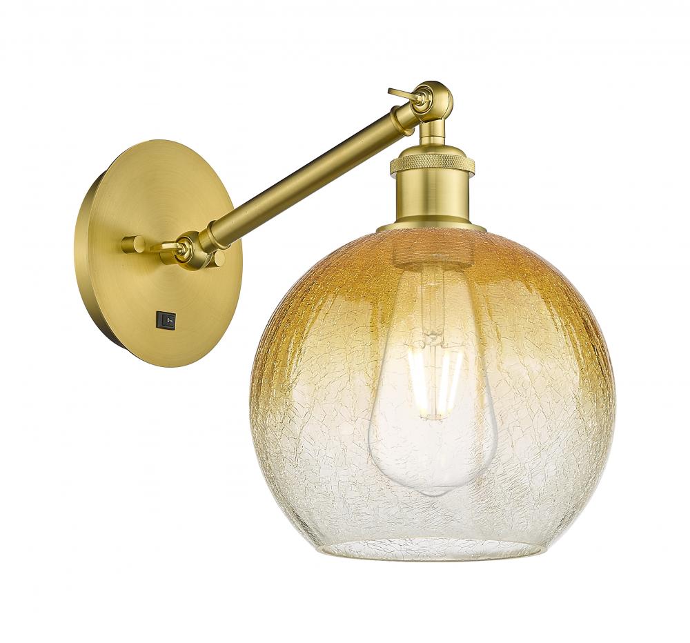 Brookhaven Globe - 1 Light - 8 inch - Satin Gold - Sconce