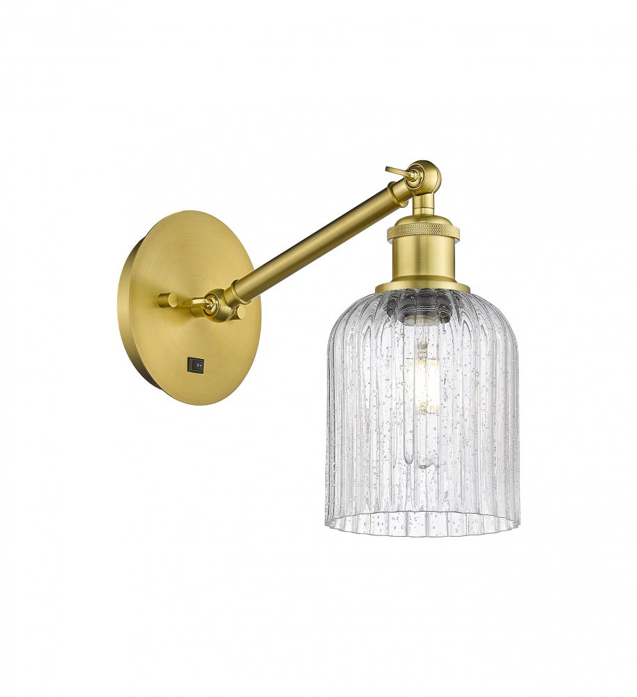 Bridal Veil - 1 Light - 5 inch - Satin Gold - Adjustable Sconce