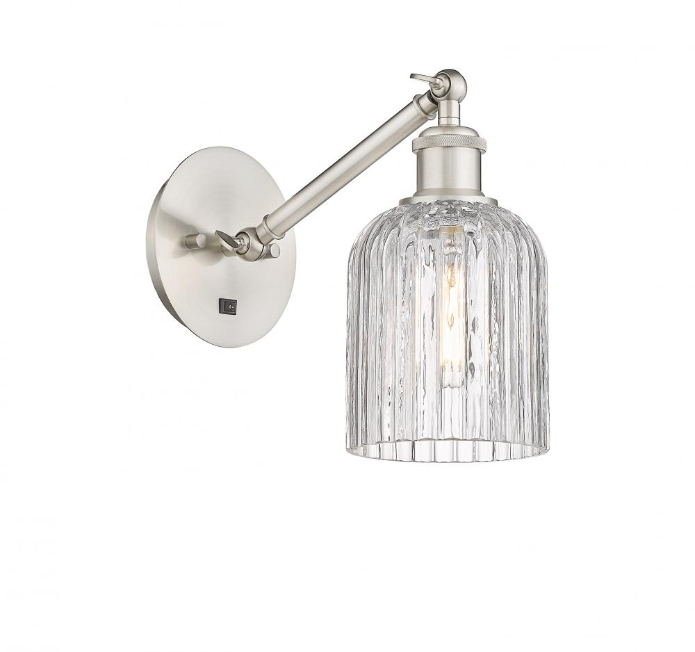 Bridal Veil - 1 Light - 5 inch - Brushed Satin Nickel - Adjustable Sconce