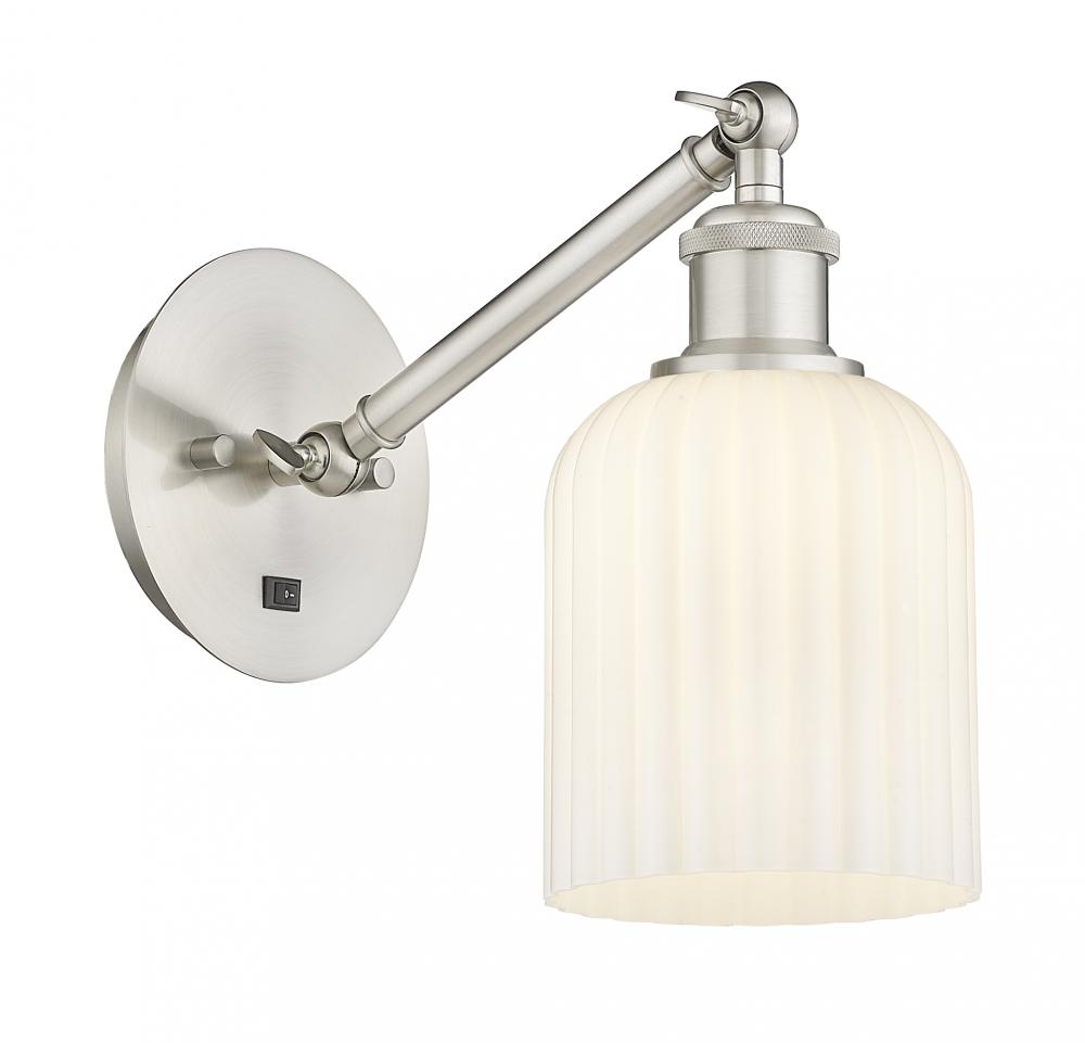 Bridal Veil - 1 Light - 5 inch - Brushed Satin Nickel - Adjustable Sconce