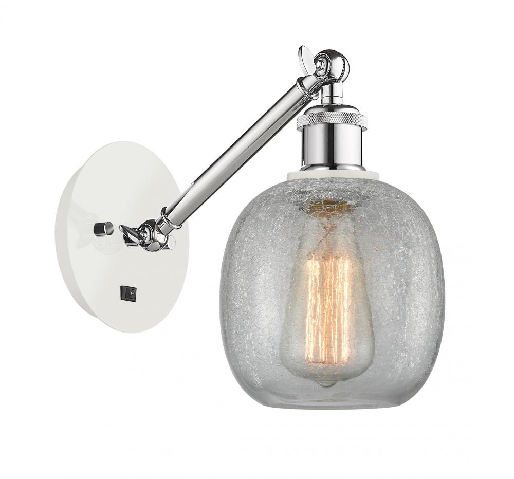 Belfast - 1 Light - 6 inch - White Polished Chrome - Adjustable Sconce