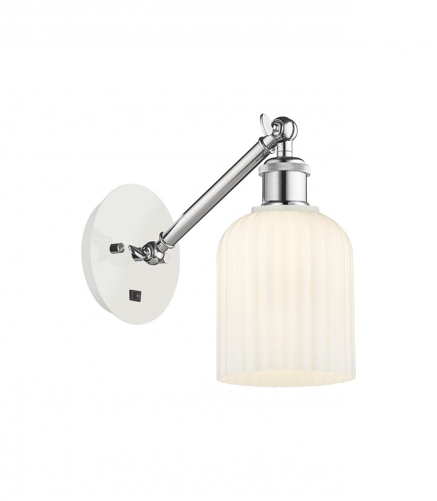 Bridal Veil - 1 Light - 5 inch - White Polished Chrome - Adjustable Sconce