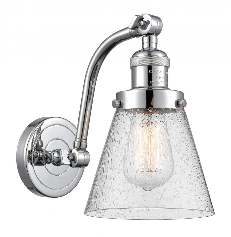 Cone - 1 Light - 7 inch - Polished Chrome - Adjustable Sconce