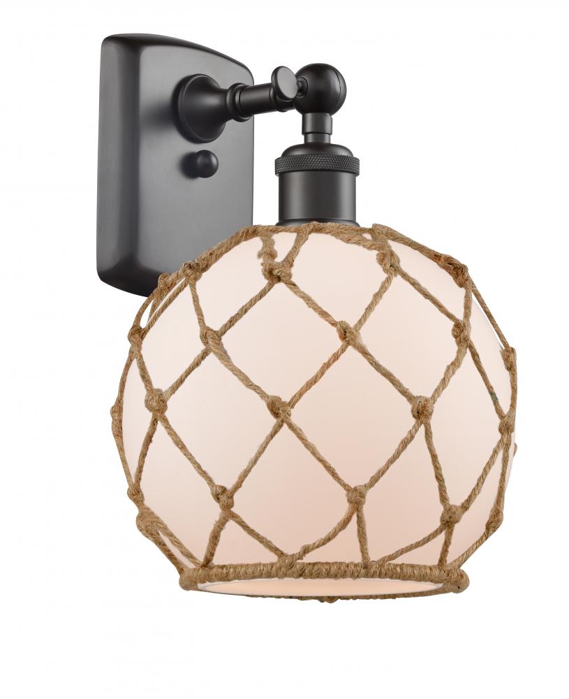Farmhouse Rope - 1 Light - 8 inch - Oil Rubbed Bronze - Sconce