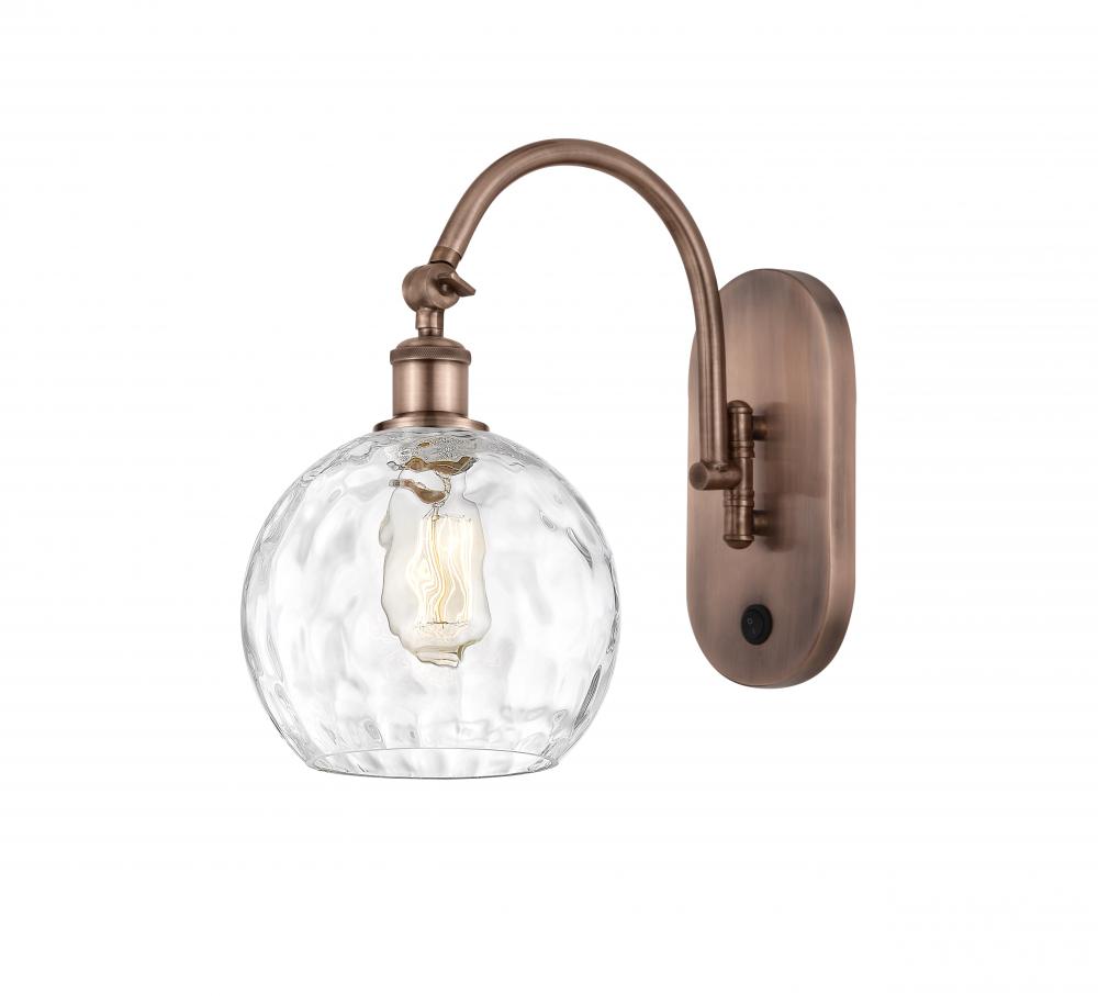 Athens Water Glass - 1 Light - 8 inch - Antique Copper - Adjustable Swing Arm
