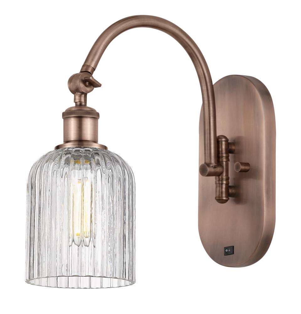 Bridal Veil - 1 Light - 5 inch - Antique Copper - Adjustable Swing Arm