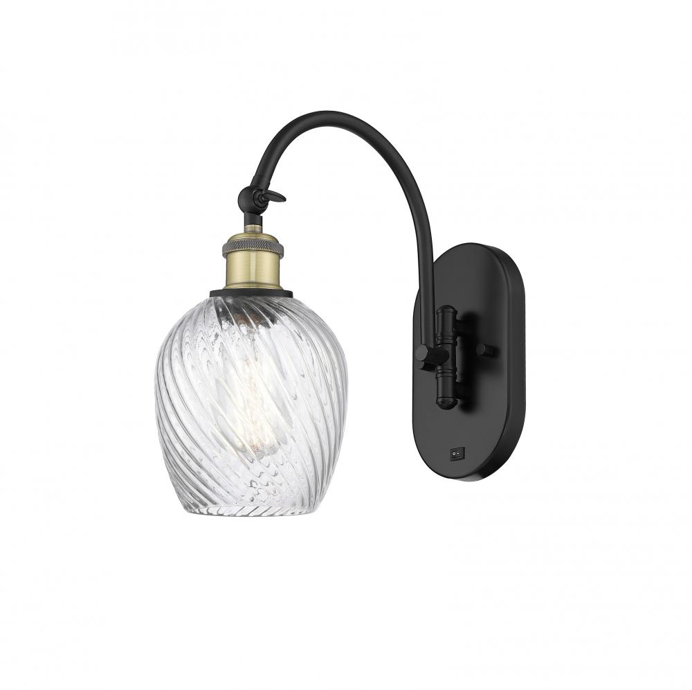 Salina - 1 Light - 6 inch - Black Antique Brass - Adjustable Swing Arm
