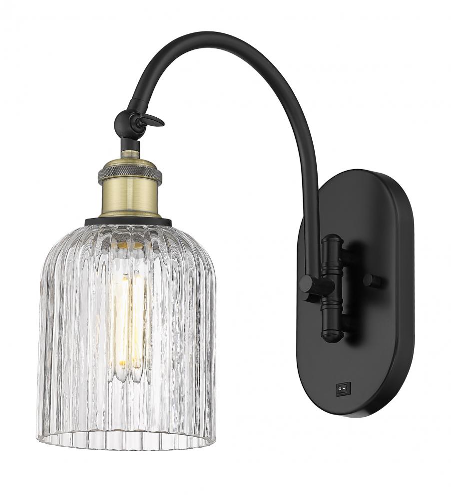 Bridal Veil - 1 Light - 5 inch - Black Antique Brass - Adjustable Swing Arm