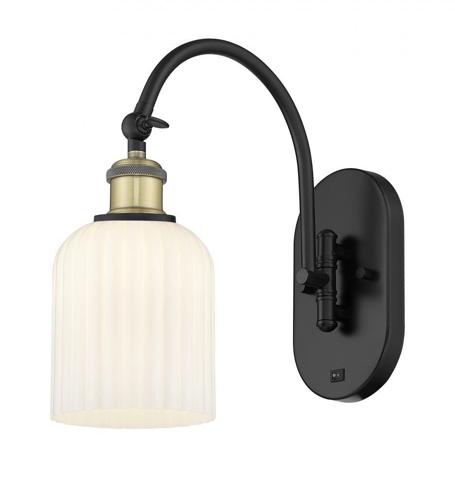 Bridal Veil - 1 Light - 5 inch - Black Antique Brass - Adjustable Swing Arm