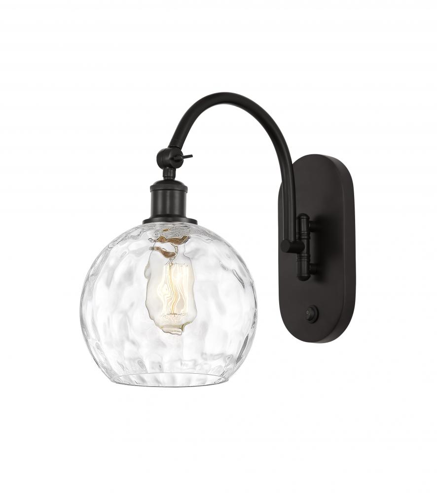 Athens Water Glass - 1 Light - 8 inch - Oil Rubbed Bronze - Adjustable Swing Arm