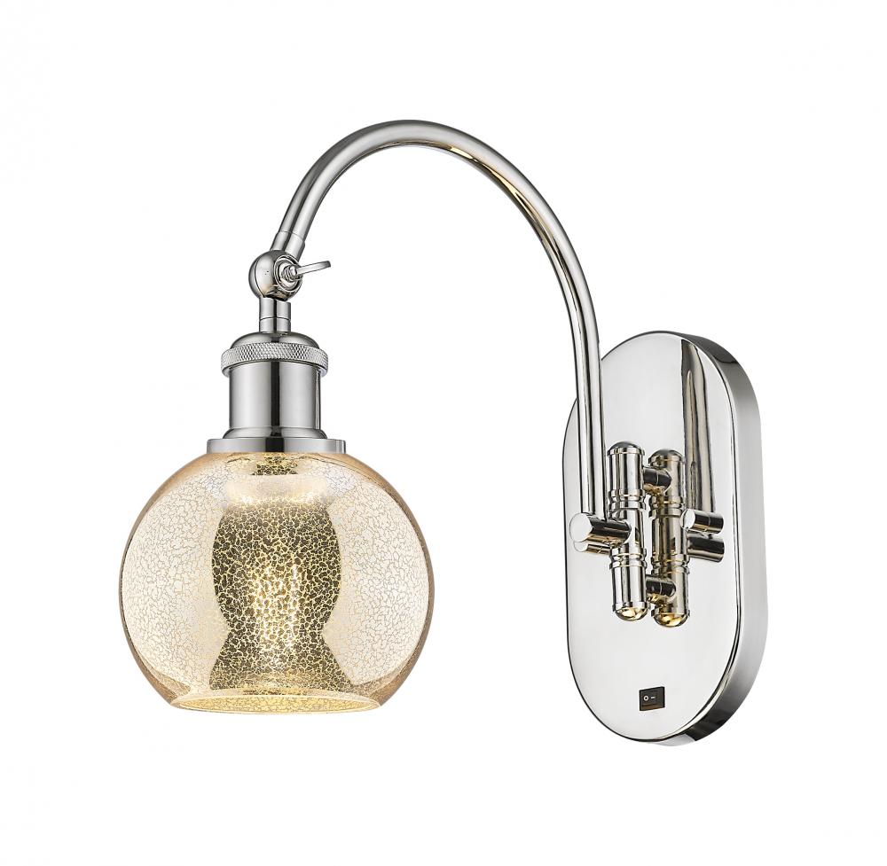 Athens - 1 Light - 6 inch - Polished Nickel - Adjustable Swing Arm