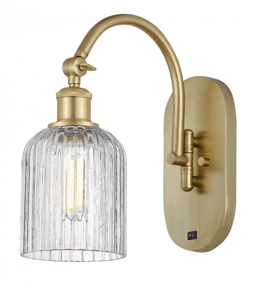 Bridal Veil - 1 Light - 5 inch - Satin Gold - Adjustable Swing Arm