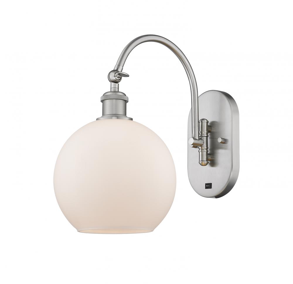 Athens - 1 Light - 8 inch - Brushed Satin Nickel - Adjustable Swing Arm