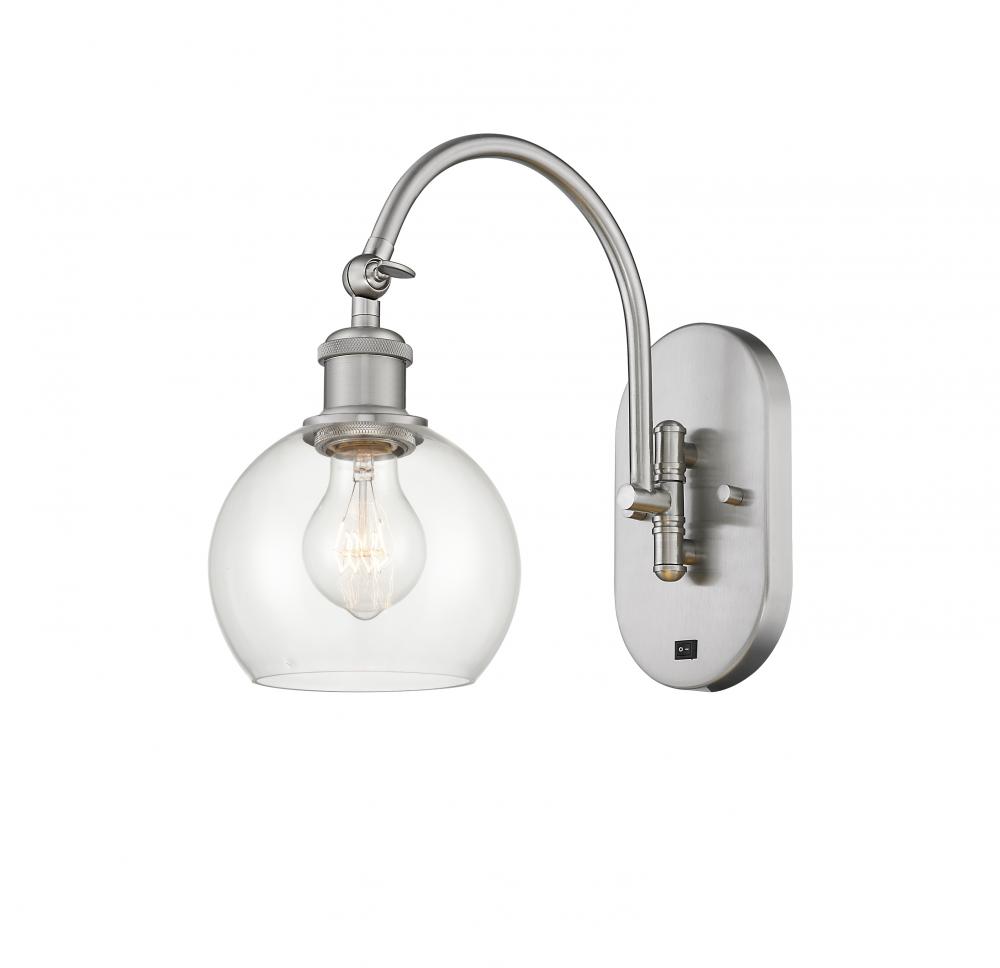 Athens - 1 Light - 6 inch - Brushed Satin Nickel - Adjustable Swing Arm