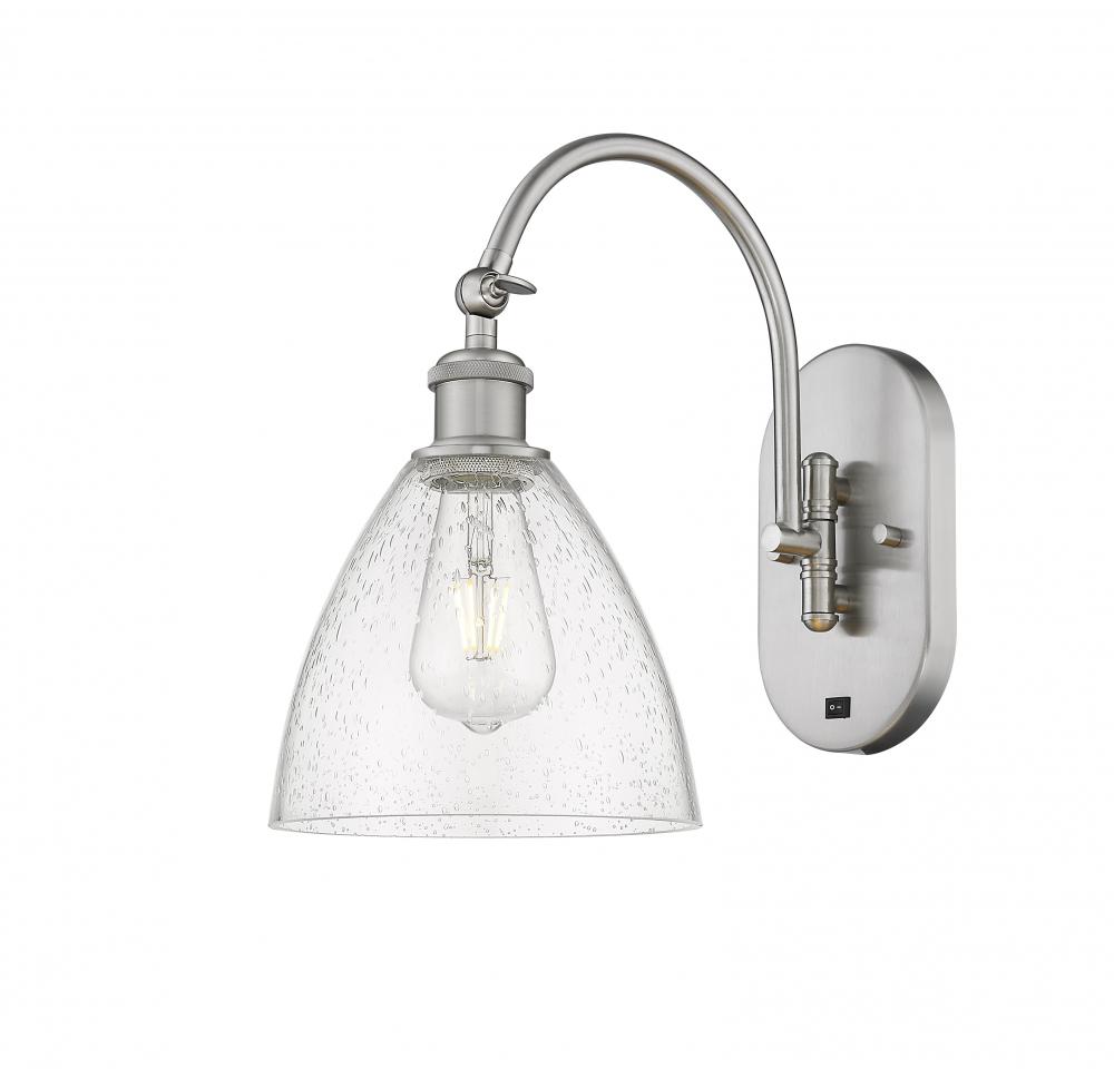 Bristol - 1 Light - 8 inch - Brushed Satin Nickel - Adjustable Swing Arm