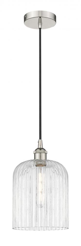 Bridal Veil - 1 Light - 5 inch - Polished Nickel - Cord hung - Mini Pendant