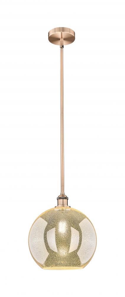 Athens - 1 Light - 12 inch - Antique Copper - Cord hung - Mini Pendant