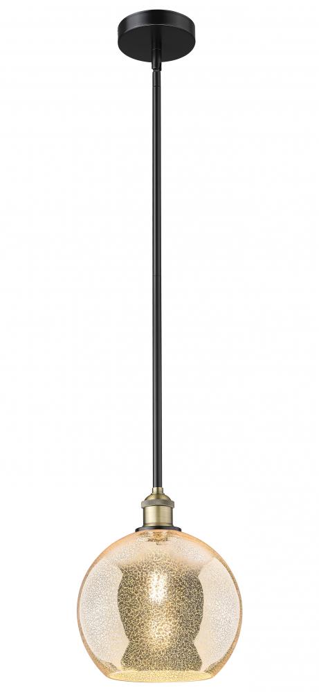Athens - 1 Light - 10 inch - Black Antique Brass - Cord hung - Mini Pendant