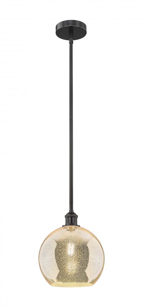 Athens - 1 Light - 10 inch - Matte Black - Cord hung - Mini Pendant