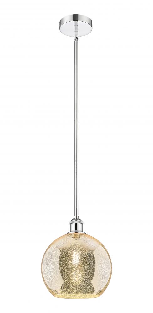 Athens - 1 Light - 10 inch - Polished Chrome - Cord hung - Mini Pendant