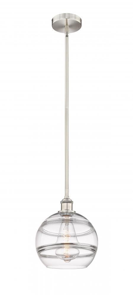 Rochester - 1 Light - 10 inch - Brushed Satin Nickel - Cord hung - Mini Pendant