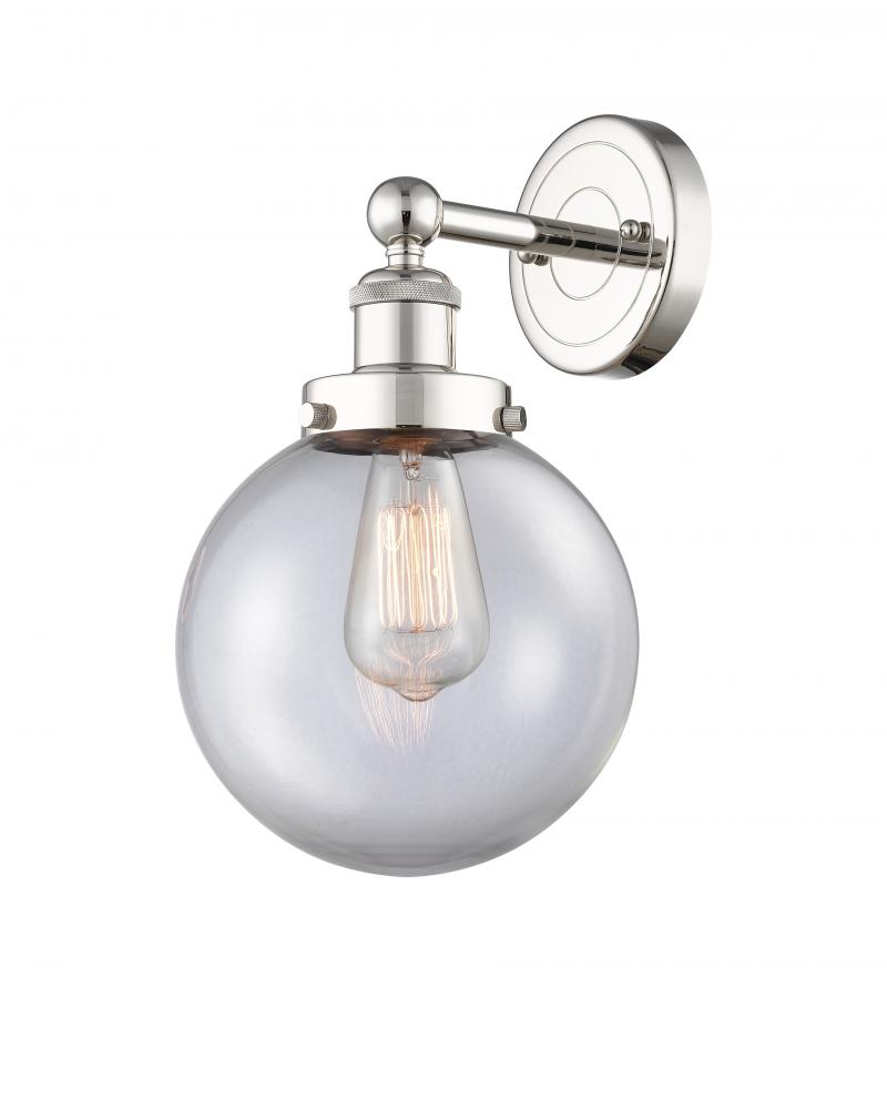 Beacon - 1 Light - 8 inch - Polished Nickel - Sconce