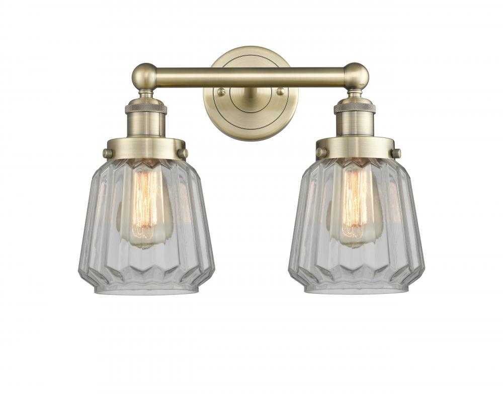 Chatham - 2 Light - 16 inch - Antique Brass - Bath Vanity Light