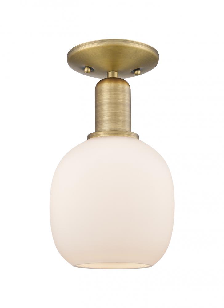 Belfast - 1 Light - 6 inch - Polished Nickel - Semi-Flush Mount