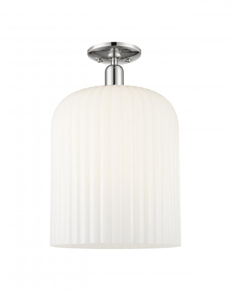 Bridal Veil - 1 Light - 12 inch - Polished Nickel - Semi-Flush Mount