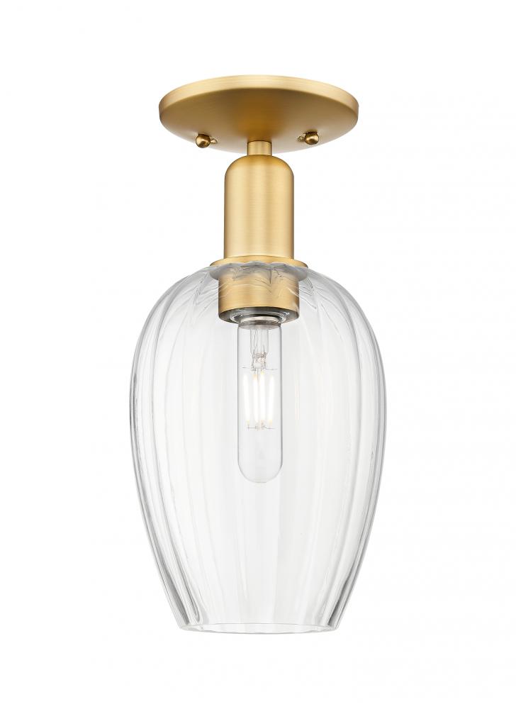 Preston - 1 Light - 6 inch - Satin Gold - Semi-Flush Mount