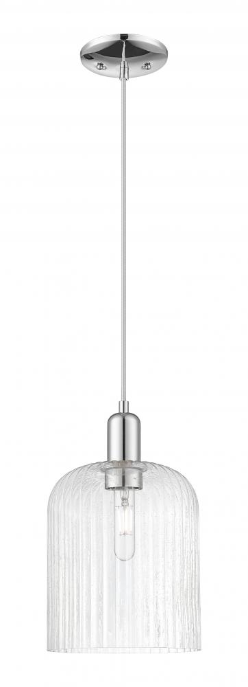 Bridal Veil - 1 Light - 8 inch - Polished Chrome - Cord hung - Mini Pendant