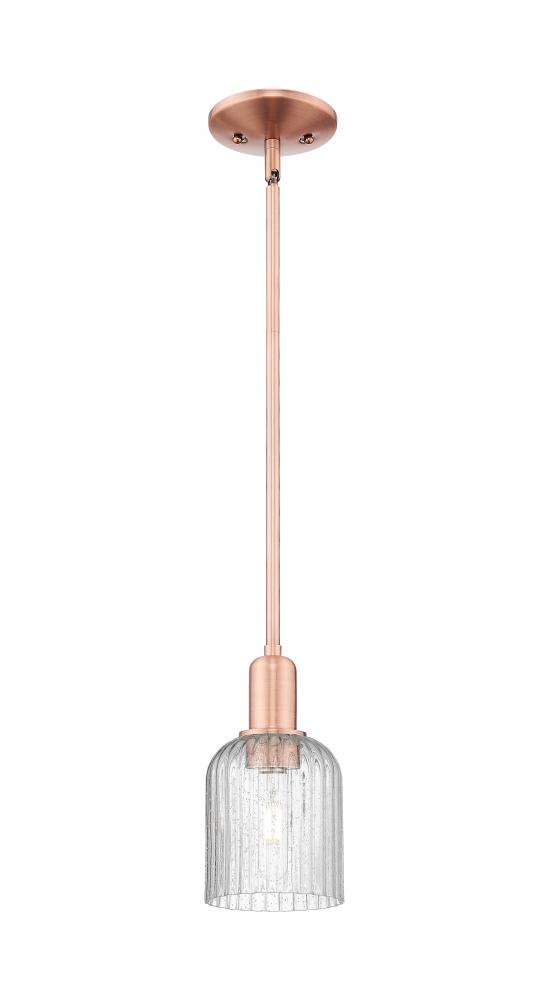 Bridal Veil - 1 Light - 6 inch - Antique Copper - Mini Pendant