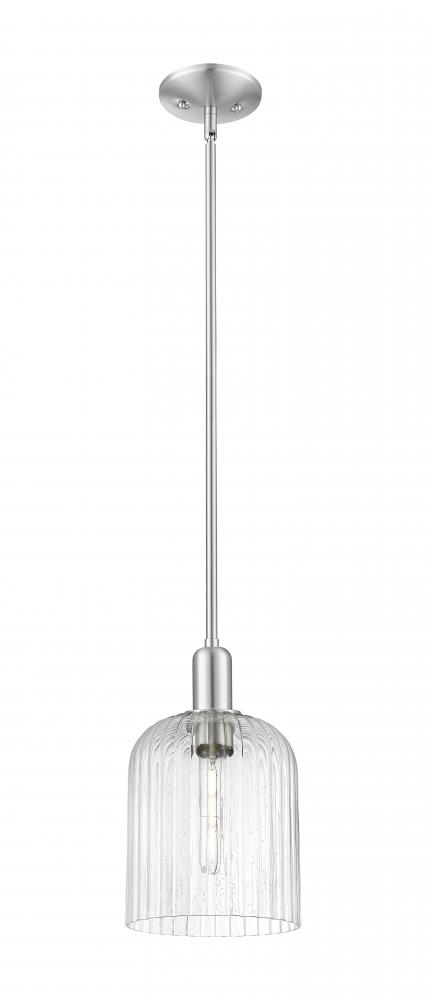 Bridal Veil - 1 Light - 8 inch - Brushed Satin Nickel - Mini Pendant